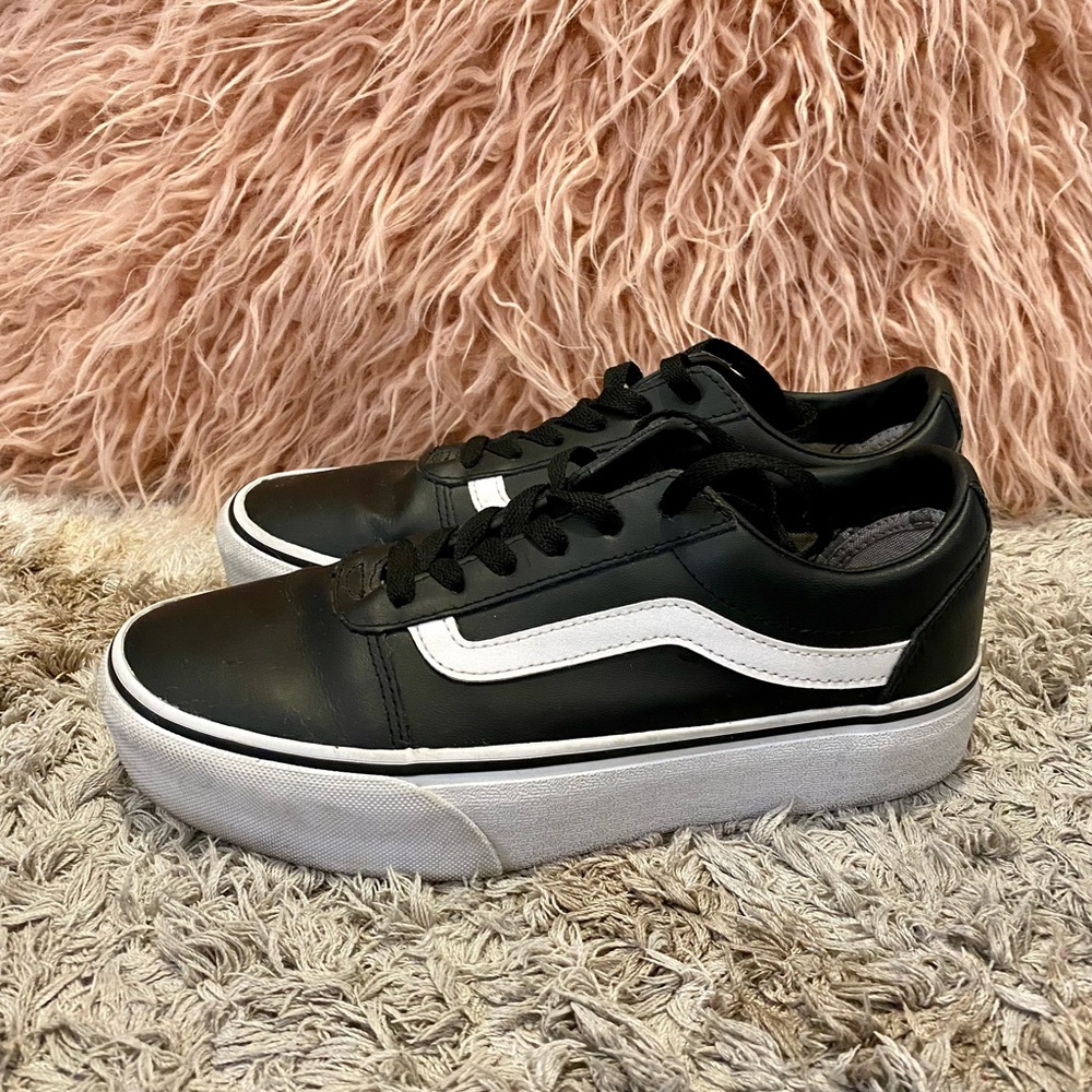 Platform Leather Vans